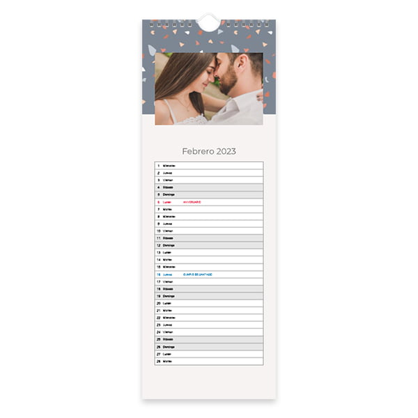 Calendario de tira Terrazo