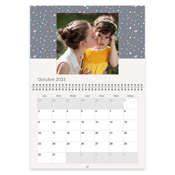 Calendario de pared A4 Horizontal Terrazo (Cuadernillo)