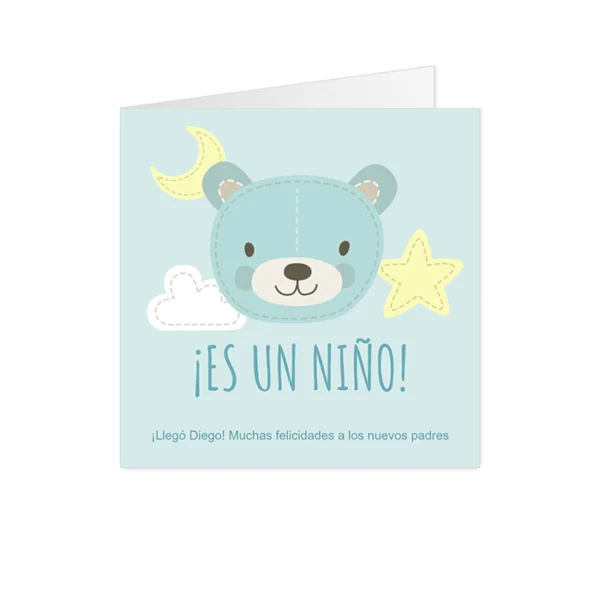 Tarjetas · Oso Bebé !Es un niño!