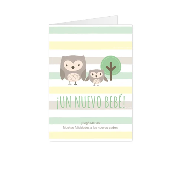 Tarjetas · Rayas ¡Un nuevo Bebé!