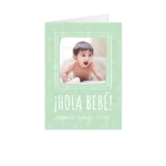 Tarjetas · Menta floral ¡Hola Bebé!