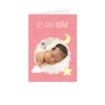 Tarjetas · Floral ¡Es una niña!