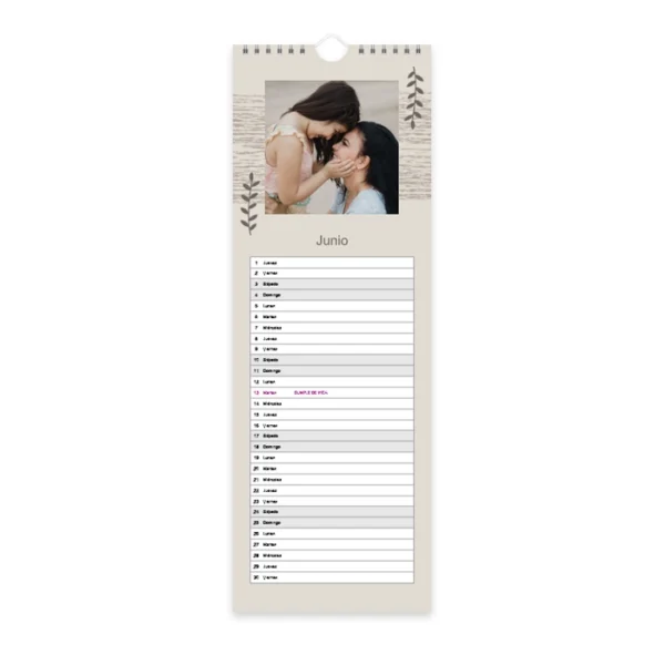 Calendario · Tira (Rústico)
